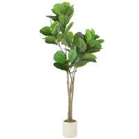 HOMCOM 150cm Artificial Ficus Tree - Green(m-1)