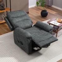 HOMCOM Power Lift Recliner Chair with Vibration Massage, Heat, USB - Grey(m-9)
