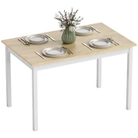 HOMCOM Four-Seater Farmhouse-Style Wooden Table(m-10)