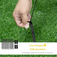 HOMCOM nadmuchiwany Święty Mikołaj na saniach z bałwanem dekoracja świąteczna LED odporny na warunki pogodowe poliester 200 x 80 x 128 cm(m-7)