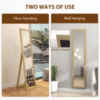 HOMCOM 37 x 157 cm Full Length Mirror - Natural(m-5)