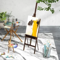 Vinsetto Chevalet en bois hauteur réglable 171-230cm Chevalet Peinture avec rangement inclinaison réglable 80° max. marron(m-10)