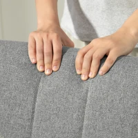 HOMCOM Wood Frame Rocking Accent Chair - Light Grey(m-9)