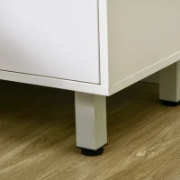 HOMCOM Kitchen Cupboard, Modern Kitchen Storage Cabinet with Shelves and Drawer, Free Standing Kitchen Sideboard, 166 cm, White(m-7)