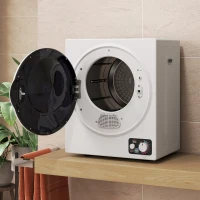 HOMCOM Sèche-Linge électrique portable 850W, capacité 33L 4 modes de fonctionnement, acier inoxydable, 49L x 40,5l x 60H cm(m-10)