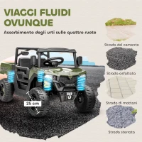 AIYAPLAY Macchina Elettrica Bambini 12V con Telecomando, Sospensioni, Bagagliaio e Musica, Età 3-8 Anni, Verde(m-9)
