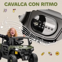 AIYAPLAY Macchina Elettrica Bambini 12V con Telecomando, Sospensioni, Bagagliaio e Musica, Età 3-8 Anni, Verde(m-8)