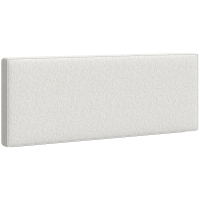 HOMCOM Tête de lit murale rembourrée pour lit, 160 x 10 x 60 cm, revêtement tissu, Blanc crème