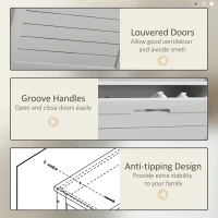 HOMCOM Narrow Shoe Cabinet with 3 Flip Drawers - White(m-5)