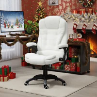 Vinsetto Fauteuil de bureau massant et chauffant hauteur réglable, dossier inclinable et télécommande filaire, pivotant à 360°(m-2)