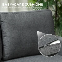 HOMCOM Three-Seater Storage Sofa Bed -  Charcoal Grey(m-8)