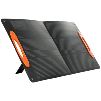 HOMCOM Solar Charger 100W Foldable with USB-A and USB-C for Fast Charging, IP67, Black