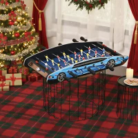 HOMCOM 29 Inch Mini Tabletop Football Foosball Gaming Table  Play Fun Game 74.5L x 36.1W x 12H CM(m-2)