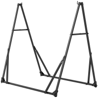 Outsunny Support de Hamac Pliable 2 en 1 Support pour Chaise Suspendue avec Structure en Métal et Sac de Transport Noir