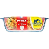 Plat air fryer - PYREX - 1450141 - Carré - En verre borosilicate - 20 x 17 cm(m-4)