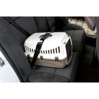 KERBL - Box de transport pour chien - EXPEDITION - 48x32x32cm - Creme et taupe - Sécurisé voiture(m-2)