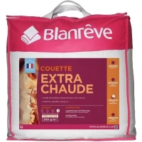 BLANREVE Couette extra chaude en microfibre - 220 x 240 cm - Blanc(m-1)