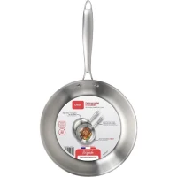 Poele Acier inoxydable 18/10 Triply Brigade 20 cm - LIVOO - MEP157 - Tous feux dont induction - Made in France(m-5)