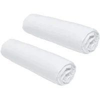 Lot de 2 draps housses TODAY Essential - 140 x 190 cm - 2 personnes - 100% Coton - Craie(m-1)