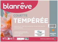 Couette - 240 x 220 cm - BLANREVE - Tempérée - 83g/m² - Motifs imprimés(m-2)