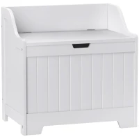 HOMCOM 61L Home Storage Chest - White(m-1)
