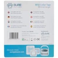 Médaillon d'identification - SUREFLAP - Lot de 2 - Radiofréquence - Compatible extérieur - Pour chats adultes(m-3)