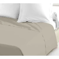 Drap plat - HOME LINGE PASSION - HP72097 - Microfibre 82 g - 240 x 300 cm - Beige ivoire(m-3)