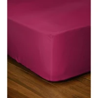 Drap-housse - LOVELY HOME - LH71614 - 180x200+25 cm - Fuchsia(m-3)