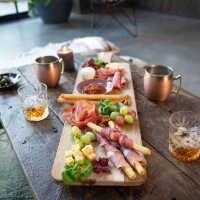 Maxi planche apéritive - LIVOO - MES151 - Bois acacia FSC - 75 x 19,5 cm - Pieds en bois(m-4)