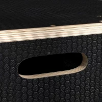 SPORTNOW Plyo-box/springbox, robuust, 61 x 51 x 41 cm, zwart, greep 10x3,5 cm, tot 120 kg(m-9)