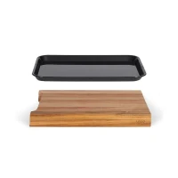 Planche a découper - LIVOO - MES155 - Bois acacia FSC - 36,5 x 27,5 cm - Bac récupérateur amovible(m-5)