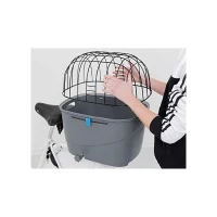 TRIXIE Panier pour porte-bagages en plastique et métal - 36 x 47 x 46 cm - Gris - Pour chien(m-6)