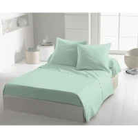 Drap plat - HOME LINGE PASSION - HP72095 - Microfibre 82 g - 240 x 300 cm - Vert d'eau(m-1)