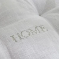 Coussin de sol - TODAY - CHARME - Slub x Chambray x Broderie Capucine - 40 x 40 x 10 cm(m-3)