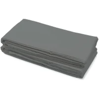Drap plat - HOME LINGE PASSION - Microfibre 82 g - 180 x 290 cm - 1 personne - Anthracite(m-4)