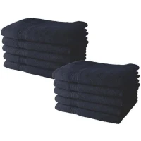 Lot de 10 serviettes de Toilette TODAY 50x90 cm 100% Coton - Navy(m-1)