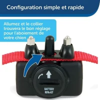 Collier anti aboiement pour Chien - PetSafe - Stimulation Eléctrostatique Progressive (6 Niveaux)(m-5)