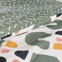 Parure de lit - TODAY - Sunshine - 2 personnes - 240x220cm - Coton - Vert - Autres motifs(m-2)