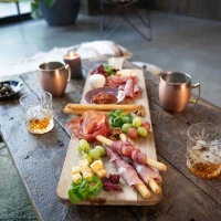 Maxi planche apéritive - LIVOO - MES151 - Bois acacia FSC - 75 x 19,5 cm - Pieds en bois(m-6)