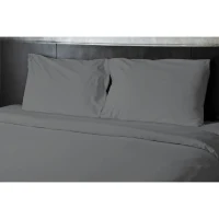 Drap plat - HOME LINGE PASSION - Microfibre 82 g - 180 x 290 cm - 1 personne - Anthracite(m-2)