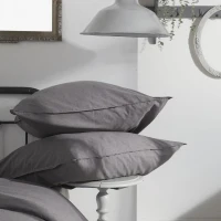 Housse de couette - TODAY - CHARME - Chambray - Gris foncé Capucine - 240 x 220 cm(m-2)