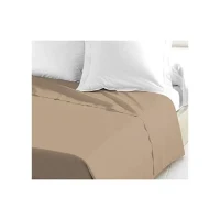 LOVELY HOME Drap Plat 100% coton 180x290 cm  - 1 personne - Beige(m-2)
