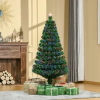 HOMCOM Kerstboom dennenboom kerstboom LED-optische vezel boom ster 8 model(m-12)