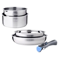 Batterie de cuisine - induction - ARTHUR MARTIN - AM2189 - acier inoxydable 18/10 - 5 pieces - poignée amovible