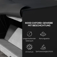 Outsunny Afdekhoes voor tuinschommel, Beschermhoes voor Hollywoodschommel, Waterbestendig, 177 x 114 x 152 cm, Grijs(m-4)