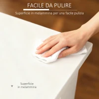 HOMCOM Kitchen Dining Table and 2 Benches Set, Table and Chairs Set for Limited Space, White(m-5)