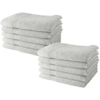 Lot de 10 serviettes de Toilette TODAY 50x90 cm 100% Coton - Craie(m-1)