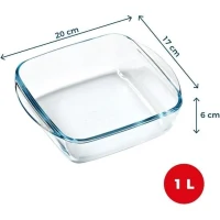 Plat air fryer - PYREX - 1450141 - Carré - En verre borosilicate - 20 x 17 cm(m-2)