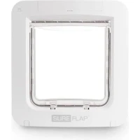 SUREFLAP Grande Chatiere a Puce électronique Connecté - Blanc - 178 mm x 170 mm (Livré sans le Hub)(m-1)