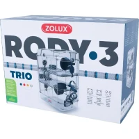Cage sur 3 étages - ZOLUX - Rody3 trio - Pour hamsters, souris et gerbilles - L 41 x p 27 x h 53 cm - Bleu(m-2)